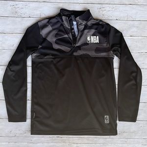 Black NBA Quarter Zip Pullover
